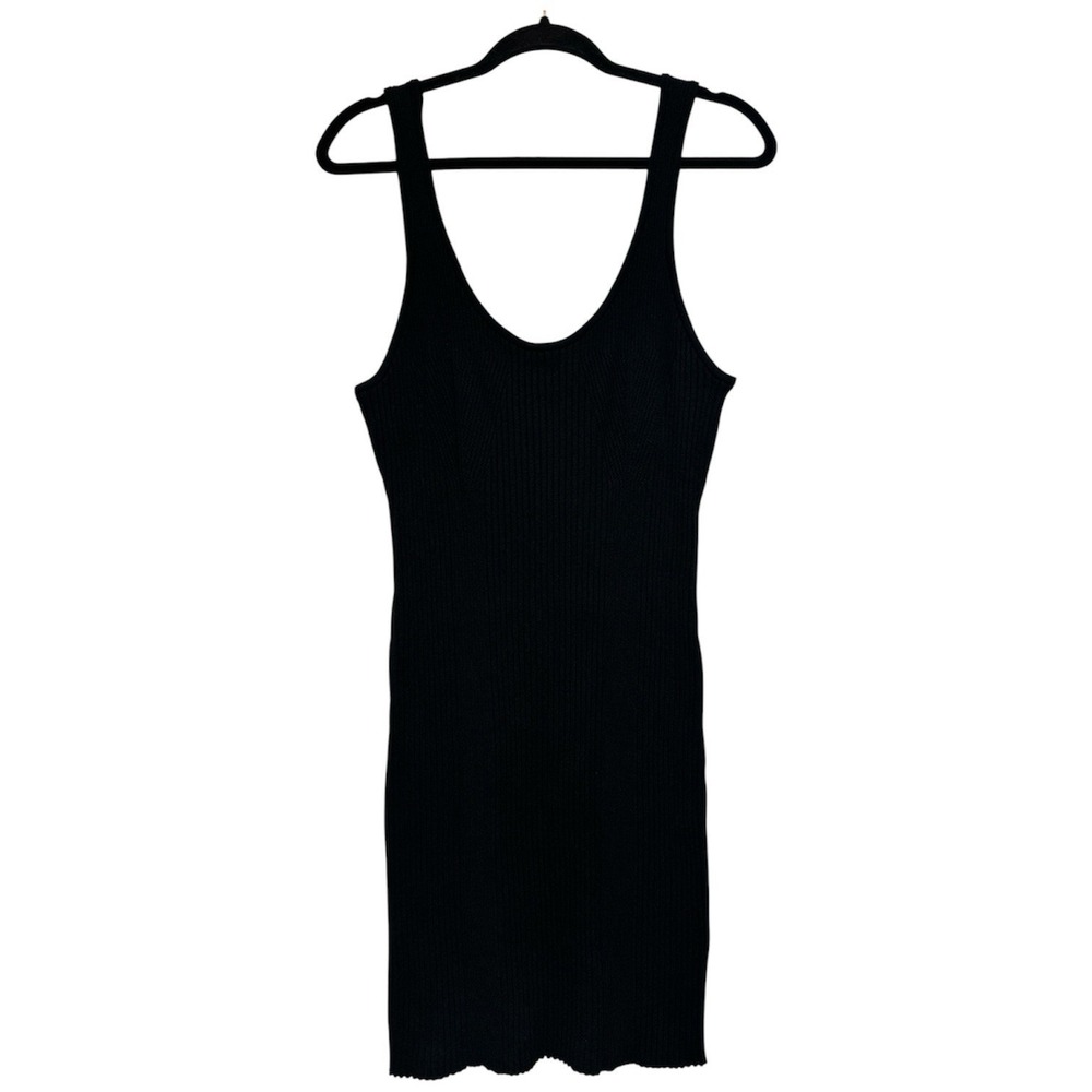 H&M Women's Ribbed Black Mini Dress Sz XL